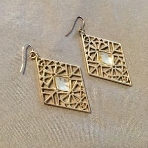 Forever 21 Gold Geometric Statement Earrings